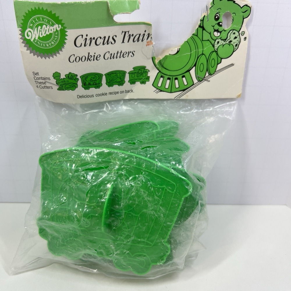 Vintage Wilton 1990 Circus Train Cookie Cutters‎ Engine & Train Cars  Lion Bear